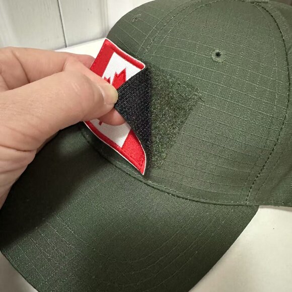 Baseball Cap CANADA Flag Hat  with 1 Unique Embroidered Canada -Themed Patches - Picture 2 of 8